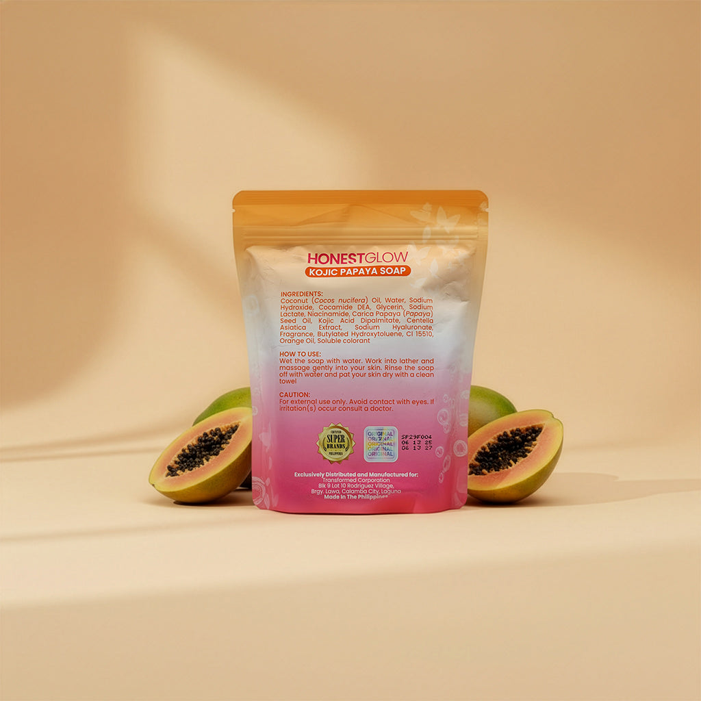 Transformed Skin - Honest Glow Papaya Soap 5 pieces