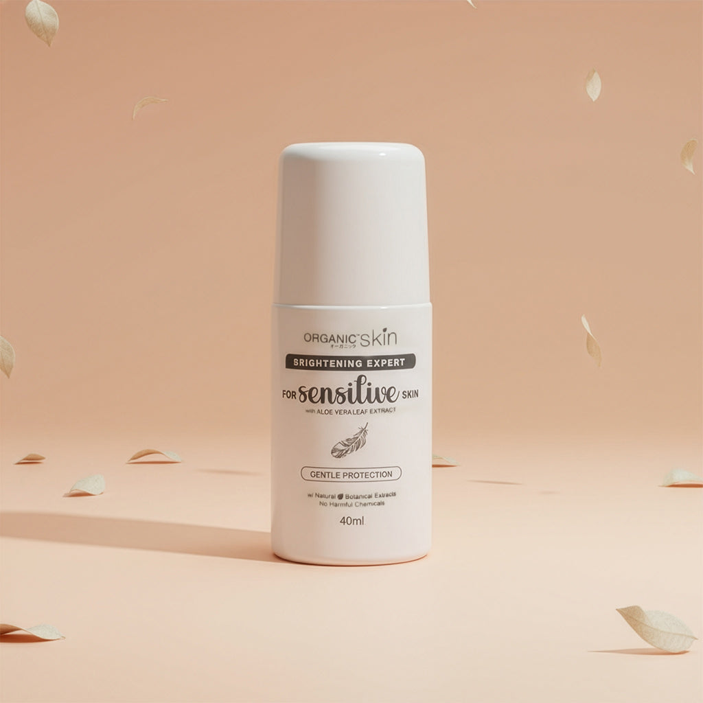 Organic Skin - Unscented Intensive Whitening Underarm Deodorant Deo Roll on for Sensitive Skin