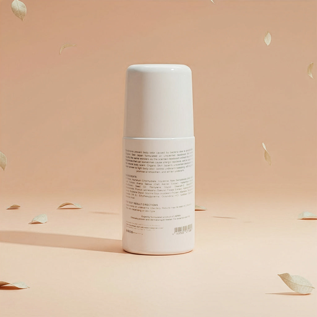 Organic Skin - Unscented Intensive Whitening Underarm Deodorant Deo Roll on for Sensitive Skin